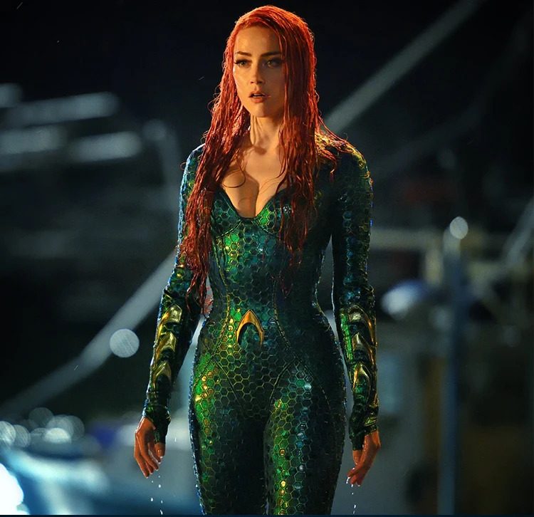 Coshome Aquaman Queen Mera Cosplay Costume Women Jumpsuit Bodysuit for Halloween Party (11)