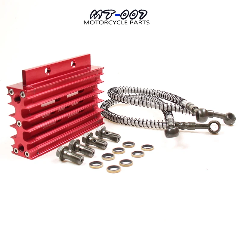 Universal 5 Colors CNC Motorcycle Oil Cooler Kit Radiator Cooling For