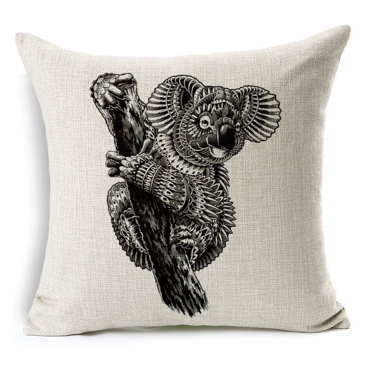 2017 Sale Seat Cushion (No fill) Elephant Decorative pillowcases Animal images Linen Throw pillow cover 18x18 inches