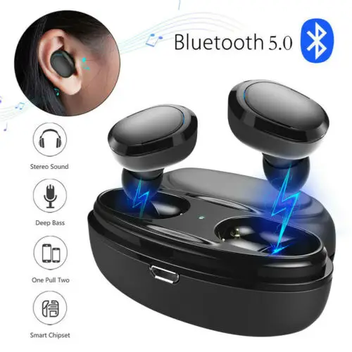 

Mini TWS True Wireless In-Ear 3D Stereo Bluetooth V5.0 Earphones Earbuds Headset Earphones