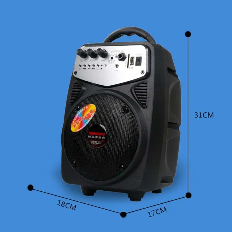 TEMEISHENG 20 Вт портативный высокой мощности беспроводной Bluetooth динамик Поддержка TF карта USB диск воспроизведение AUX и микрофон вход колонка