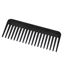 19 Teeth ABS Plastic Wide Tooth Combs Black Heat-resistant Large Wide Tooth Comb Detangling Hairdressing Comb For Styling Tool 19 Teeth ABS Plastic Wide Tooth Combs Black Heat-resistant Large Wide Tooth Comb Detangling Hairdressing Comb For Styling Tool