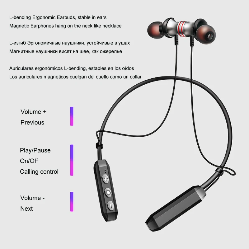 NVAHVA спортивные bluetooth наушники гарнитура стерео беспроводные громкой связи для