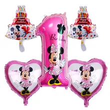 TSZWJ X-004 5 штук \ много Микки Минни Серия день рождения алюминиевый воздушный шарик на день рождения ребенка вечерние декоративные игрушки
