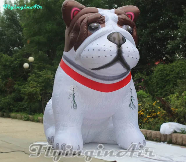 4m/6m Cute Inflatable Pug Artificial Puppy Dog for Event/Pet Showin