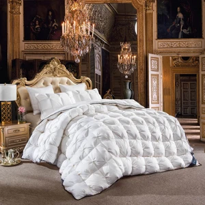 Белый цвет скрученный цветок гусиный пух одеяло король королева полный двойной размер толстые зимние стеганые одеяло сплошной цвет - Цвет: 20183617