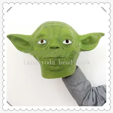 Hot !! Star Wars Yoda Green Mask,Horror Movie Halloween Costume Props Masks,Interesting Birthday Party Mask,Latex Silicone Masks