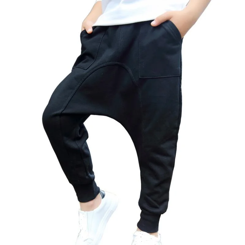 Age 3 10 Years New Arrival Spring Autumn Black Boys Pants Casual Cotton