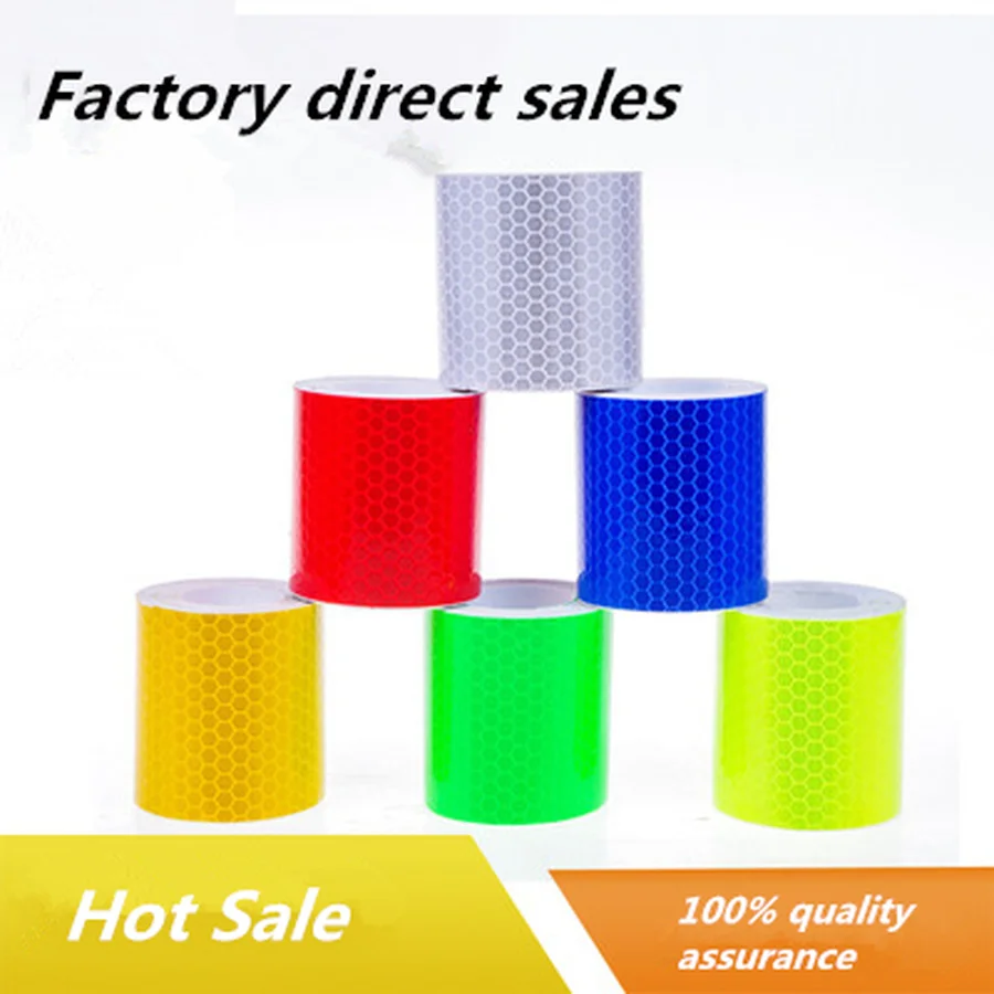 

5cmx3m Reflective Stickers Safety Adhesive Tape Fluorescent Bicycle MTB Cycling Blue Yellow Red Bike Sticker Bicycle Accessories