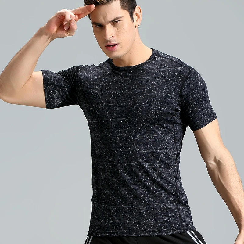 Men Bodybuilding Workout Shirts Exercise Quick Dry Active Shirts & Tees