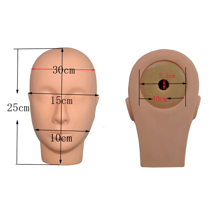 

Mannequin Flat Head Silicone Practice False Eyelash Extensions Make Up Model Massage Training High Quality OA66