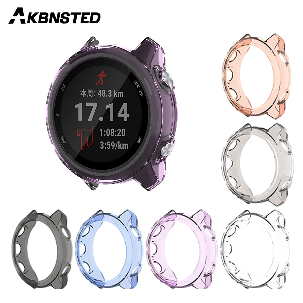 Сменный Чехол AKBNSTED для умных часов Garmin 245 силиконовый защитный чехол Forerunner м
