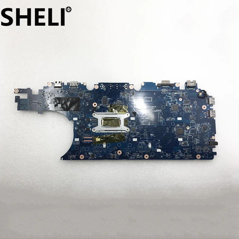 SHELI для DELL motherboardl широта E5570 LA-C641P CN-0MJJCK 0MJJCK Материнская плата ноутбука с I3-6100U протестирована