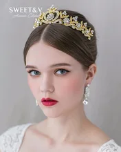 Sparkly Crystal Tiara Jewelry Crown Bridal Headpiece w/ Gems – Rhinestone Hair Accessories for Wedding Pageant Prom Party