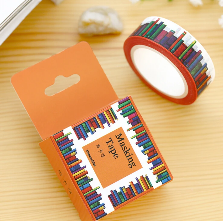 1box New 1 5cm Wide Amazing Library Books Washi Tape Diy