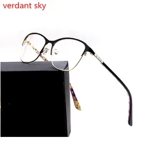 Женские очки кошачий глаз, оправа для женщин, металлические брендовые дизайнерские оптические очки, модные очки по рецепту, компьютерные очки