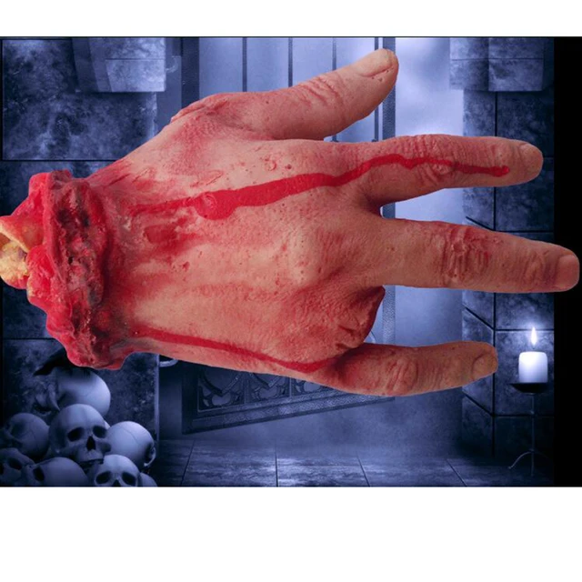 halloween 4 fingers horror props bloody hand haunted house party decoration scary hand tool carnival supply - Scary Props halloween 4 fingers horror props bloody hand haunted house party decoration scary hand tool carnival supply - Scary Props