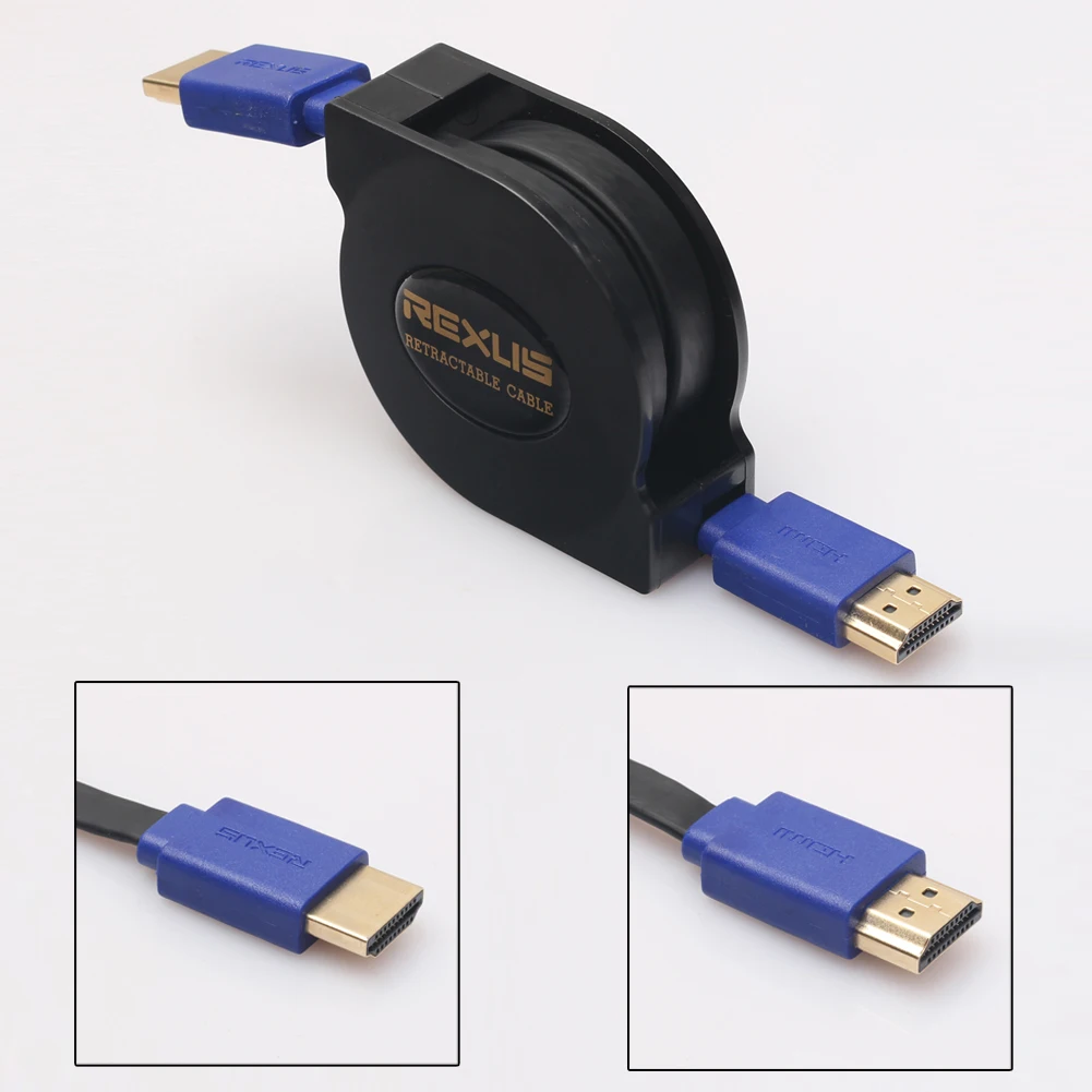 1 м 1,8 м Выдвижной плоский HDMI кабель 3 в 1 HDMI к Мини/микро HDMI Кабель-адаптер для мобильного телефона компьютера ТВ Игры