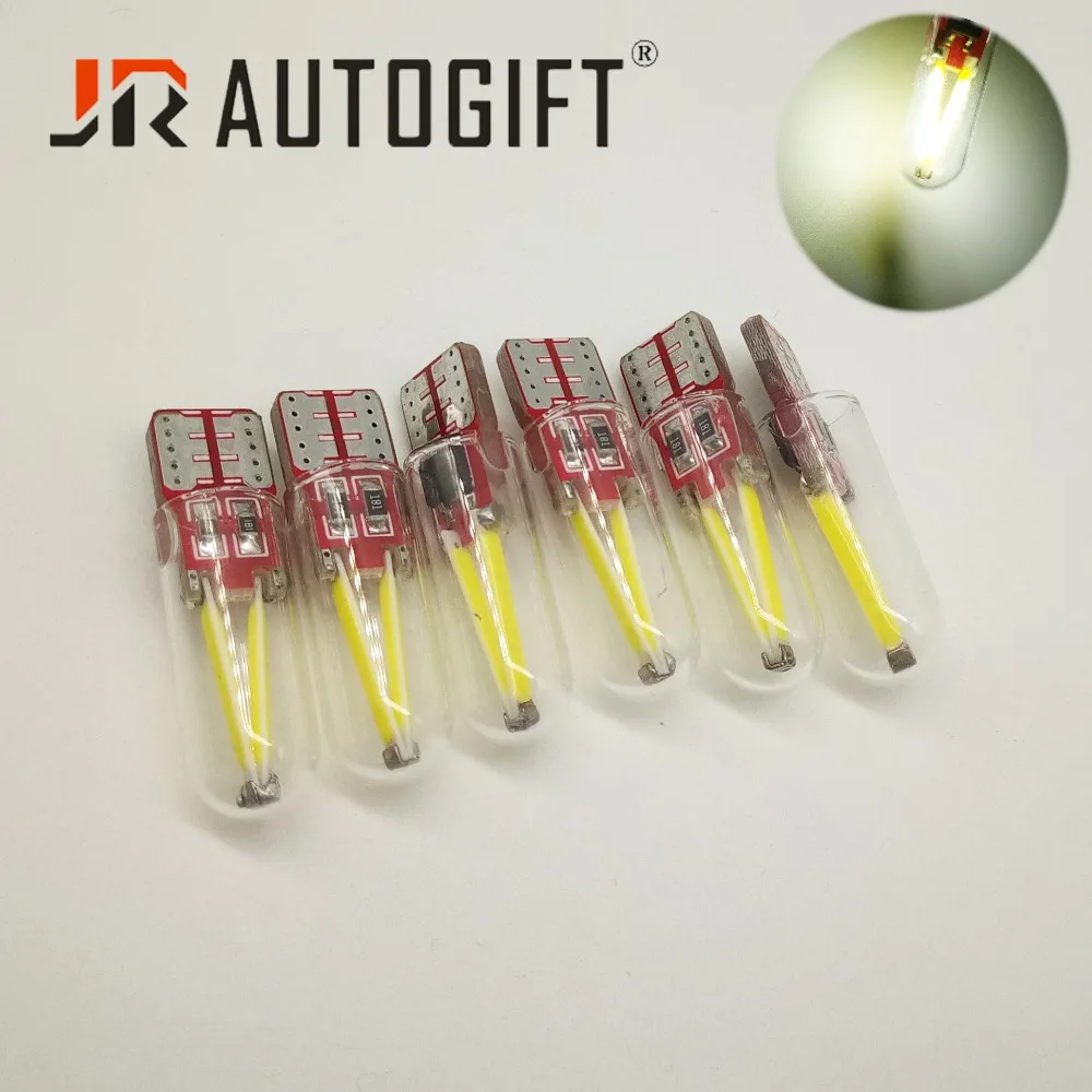 

100pcs Newest W5W 194 led T10 COB glass car light Led filament auto automobiles LED dome bulb interior lamp DRL car styling 12v