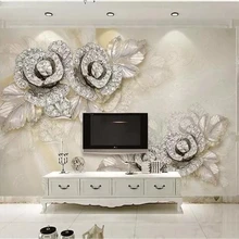 Beibehang пользовательские обои фрески гостиная спальня Серебряный алмаз роза Шелковый Атлас 3d ювелирные изделия обои украшения дома