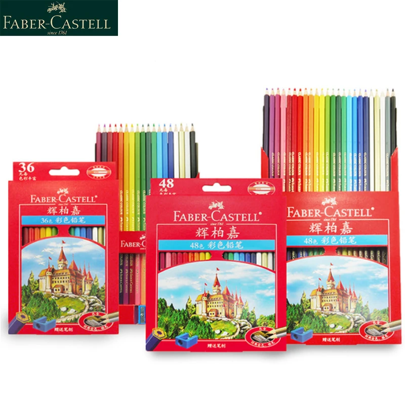 Koop Faber Castell 36 48 72 Kleur Potlood voor School Lapiz Vette Professionele Schets Potloden Regenboog Kleuren Lapis Escolar briefpapier