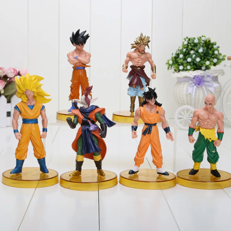 

6pcs/set Anime Cartoon Dragon Ball Z Character Goku Gohan Broly Zamasu PVC Action Figure Collection Toys Dolls 12cm