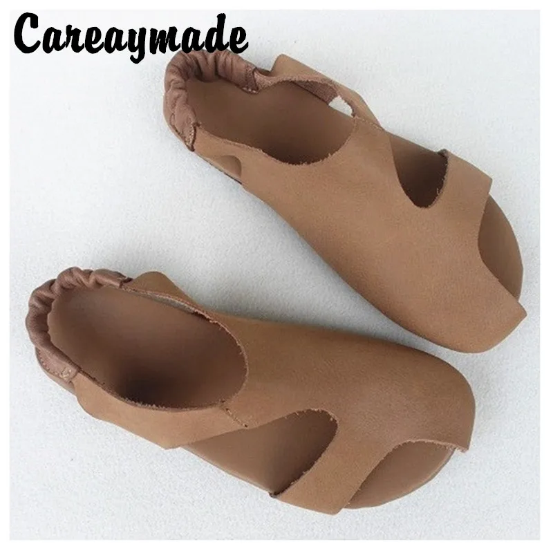

Careaymade-Genuine leather Sandals,Pure handmade shoes Popularity College Women's Department of Retro Casual Sandals,2 colors