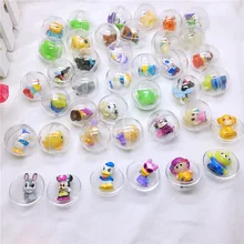 30pc/pack 28mm diameter transparent plastic ball capsules toy with inside different figure toy for vending machine as kids gift