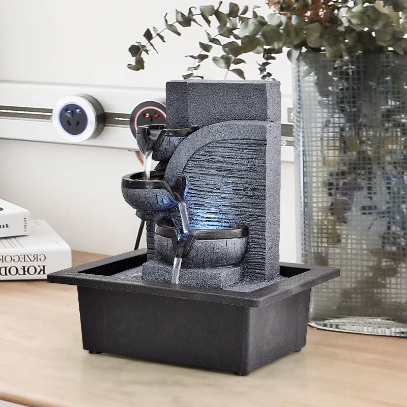 Beste Hars Decoratieve Fonteinen Indoor Water Fonteinen Creatieve Ambachtelijke Desktop Home Decor Thuis Beeldjes Feng Shui Fontein E $