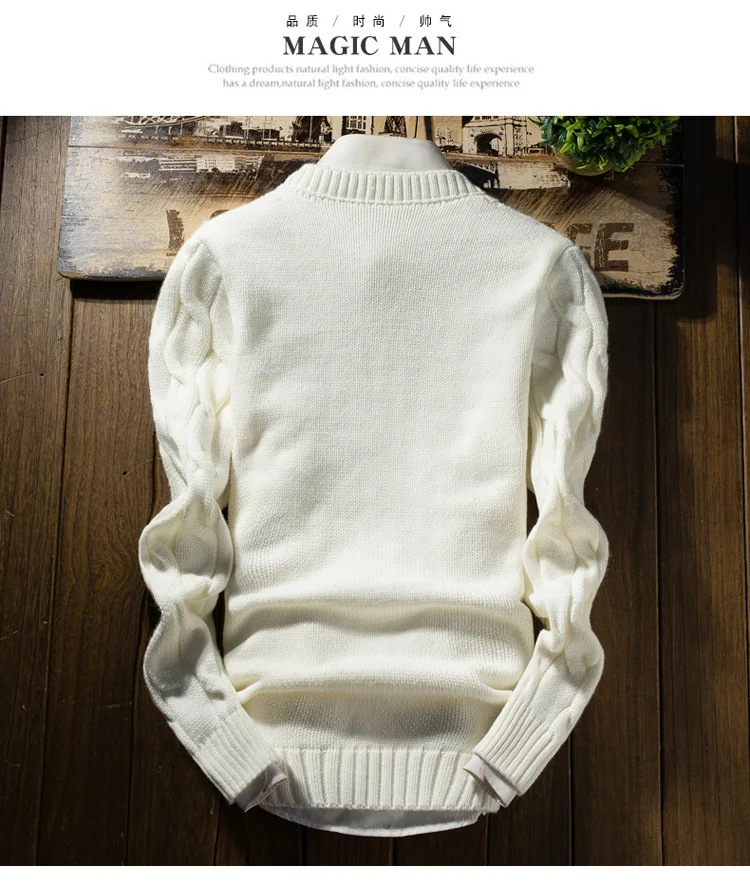 

New winter sweaters for men 2019, long sleeves, tight, knitted men, warm Christmas sweaters, high quality sweaters for men's lei