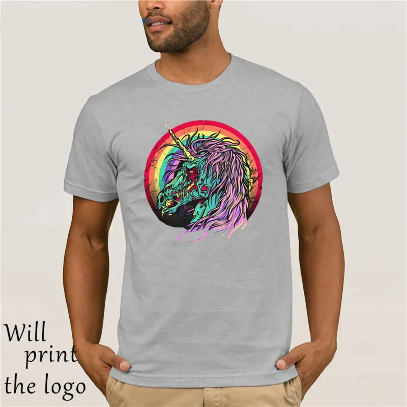 

Heavy Metal Band Men's T Shirt Rainbow Zombie Unicorn Image Family T Shirts Breathable Cotton Sweatshirts Wholesale Nice Tees