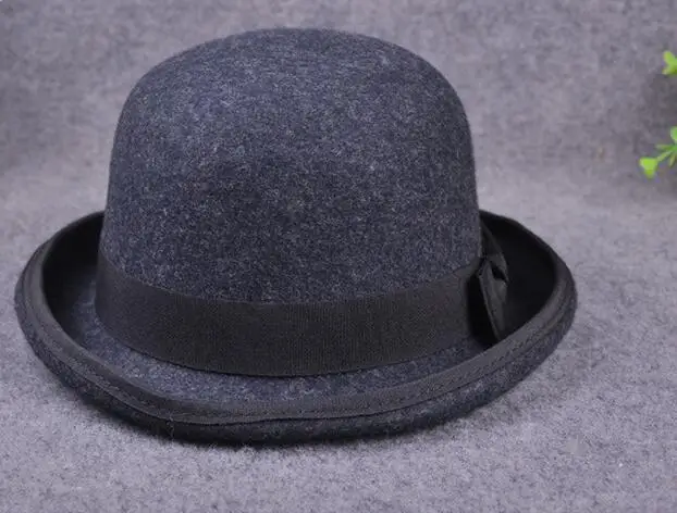 mens grey bowler hat