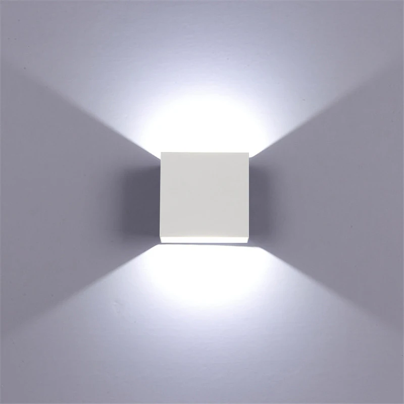 6 Вт Светодиодный светильник на стену с регулируемой яркостью Apliques Pared Lamparas de Pared, настенный светильник для спальни, светодиодный настенный светильник белого/черного цвета