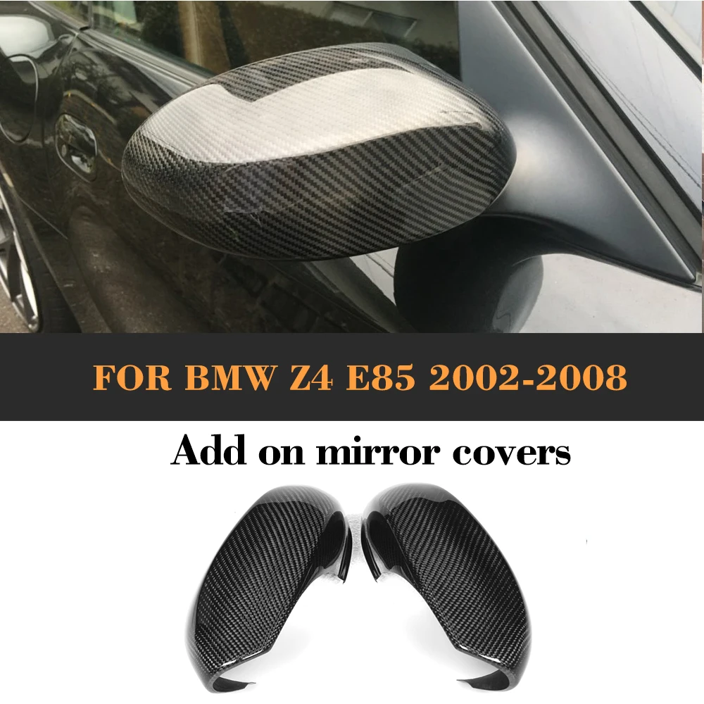 Carbon fiber auto rearview Mirror Cover for BMW E85 Z4 2.5i 3.0i 2002