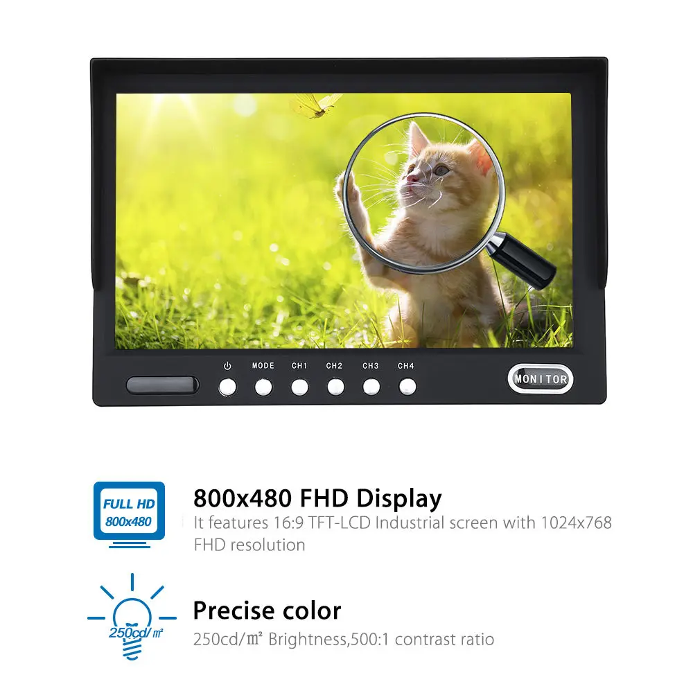 Eyoyo KJ 708 7 &quotдюймовым HD монитором под управлением операционной на тонкопленочных