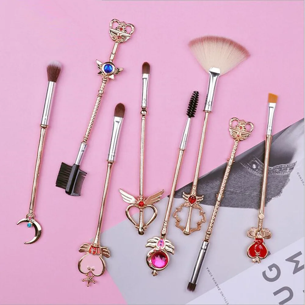 

Portable 8pcs/set Harry Potter Unique Makeup Brushes Shape Set With Blush Eye Shadow Concealer Brush Cosmetic Beauty Tool Kit