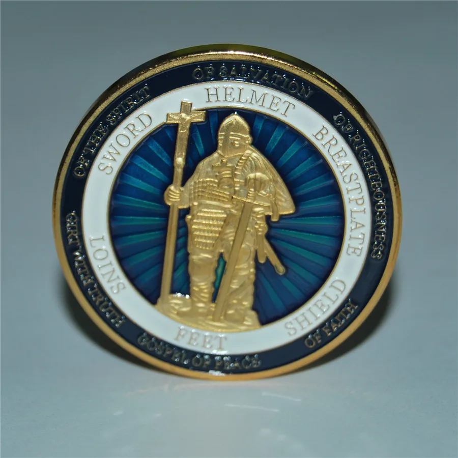 NEW Female Put On The Full Armor Of God Defend The Faith Challenge Coin (17)