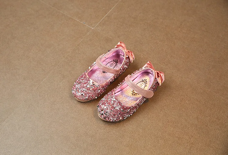 HaoChengJiaDe/Модная Кожаная обувь для девочек; обувь с блестками для девочек; сезон весна-осень; детская обувь принцессы; цвет розовый, серебристый, золотой