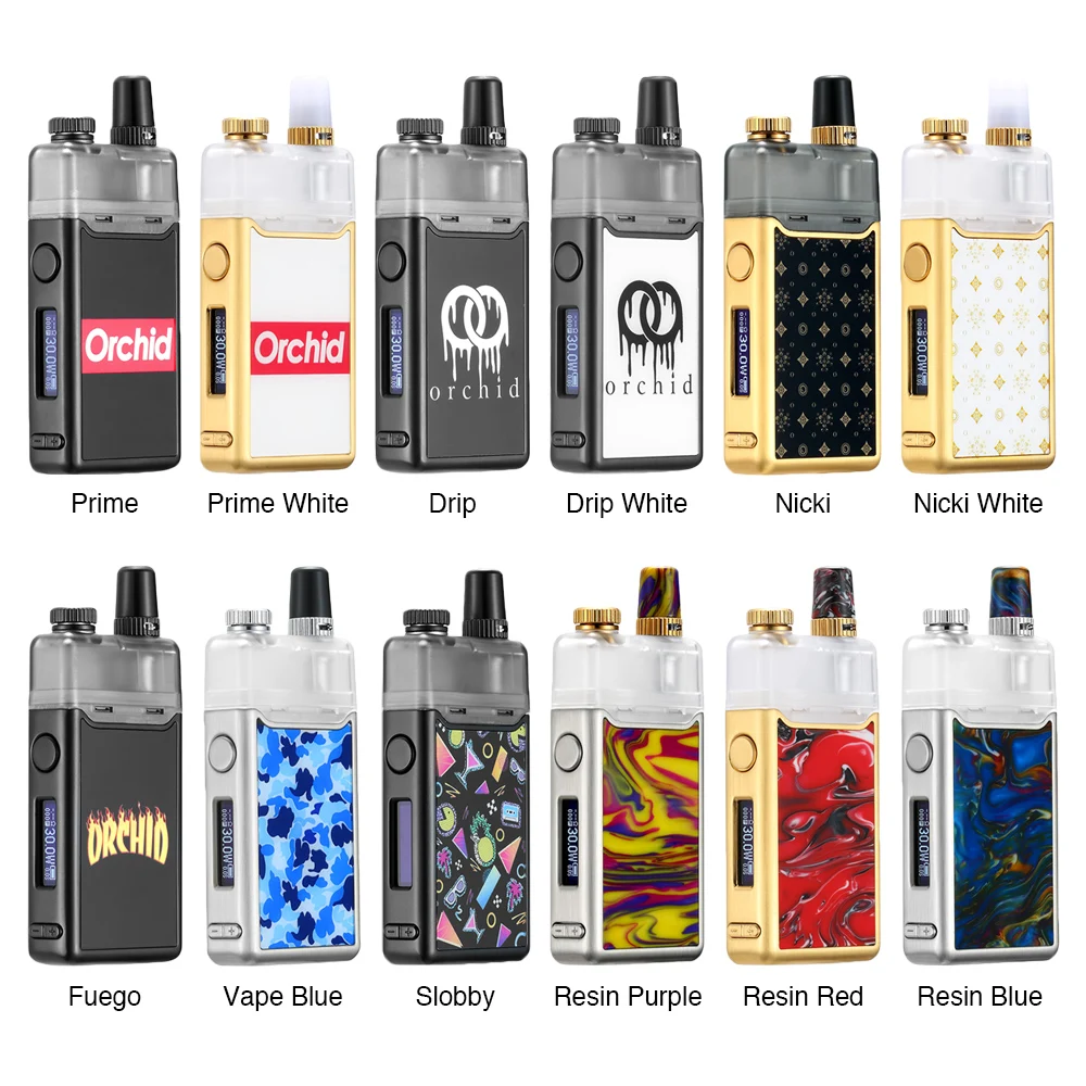 

Heavengifts Orchid IQS Pod Kit 950mAh Built-in Battery With 3ml Capacity for MTL & DL vaping E-cigarette VS LOST VAPE Orion Kit