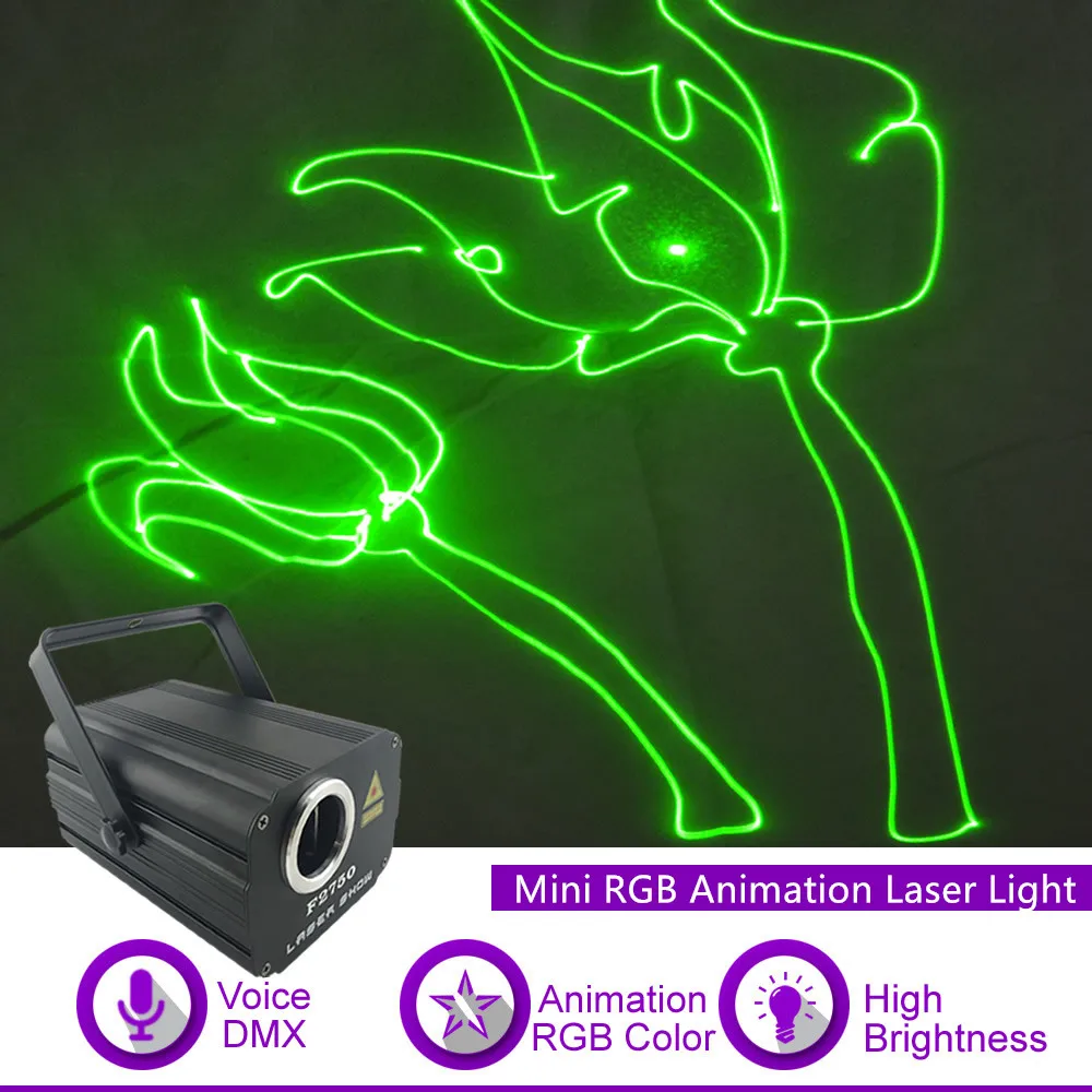 Лазерный проектор Sharelife 500 МВт RGB Animation мини DMX 512 светильник для DJ шоу свадьбы