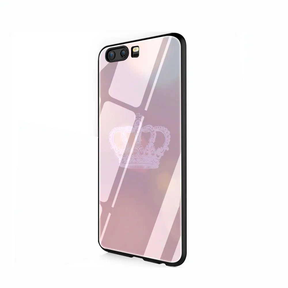 Крышка из закаленного стекла queen and king чехол для Huawei P10 P20 P30 mate 20 Honor 9 10 Lite Pro 7A 8X P Smart - Цвет: G3