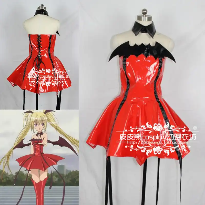red patent leather dress