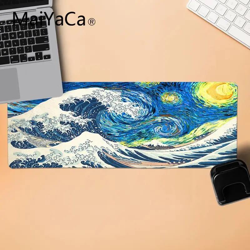 MaiYaCa Нескользящие PC большая волна уникальный настольная Панель игры износостойкий коврик для мыши резиновый коврик для мыши Pad