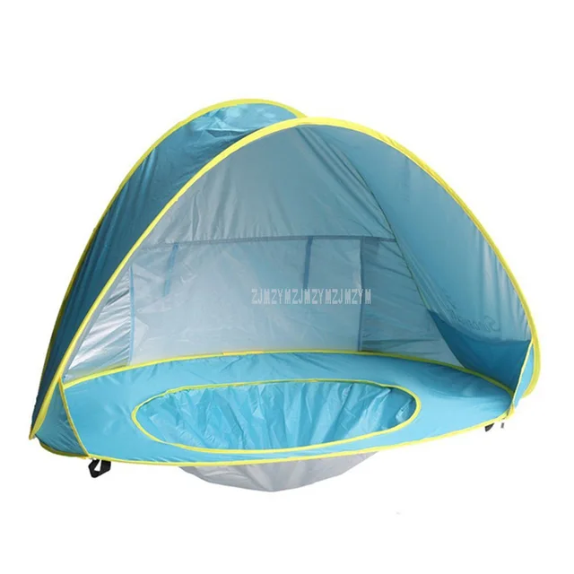 Special Price UR61005 Baby Beach Tent With Pool UV-Protecting Waterproof Polyester Fast Open Awning Kids Outdoor Camping Sunshade Beach Tent
