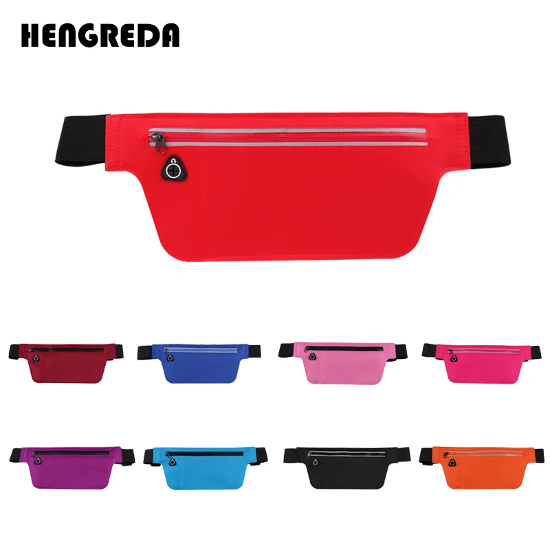 

2018 Fanny Pack Women Waist Pouch Travel Belt Waist Belt Mobile Phone Men Women With Earphone Hole Gym Bags Belt Waist Pack