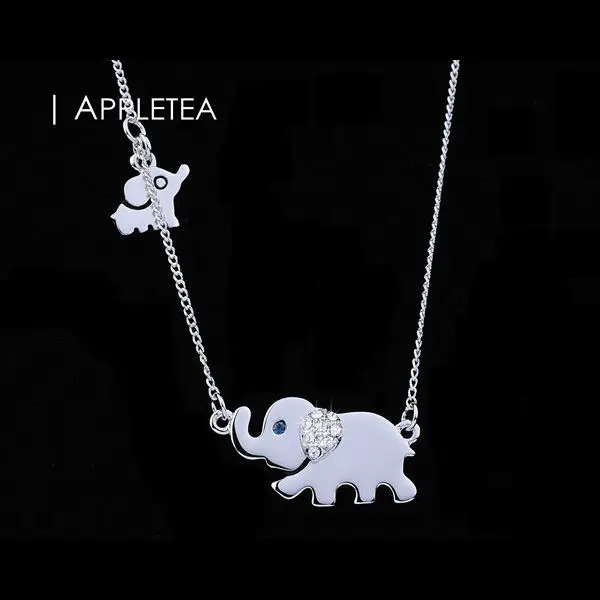 mother daughter elephant necklace