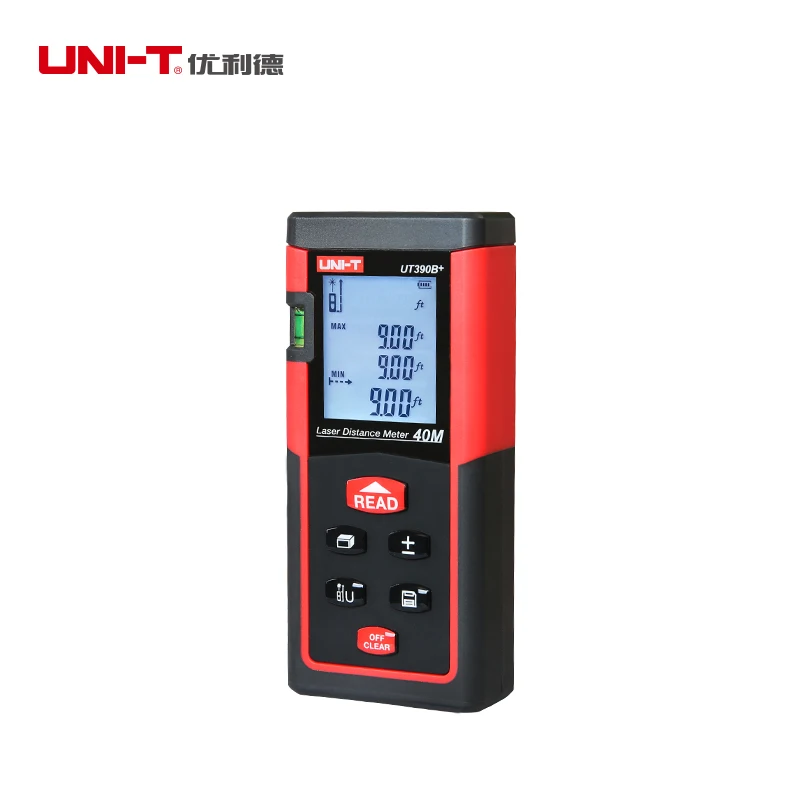 UNI-T UT390B+ Portable Laser Rangefinder 40M Laser Distance Meter Tester Range Finder M/in/ft Area/Volume Calculation UNI-T UT390B+ Portable Laser Rangefinder 40M Laser Distance Meter Tester Range Finder M/in/ft Area/Volume Calculation