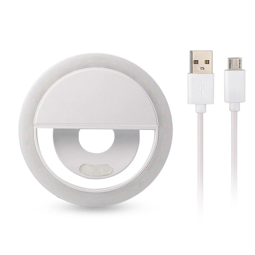 

USB Charge Selfie Flash LED Camera Phone Photography Ring Light for Phones Tablets IJS998
