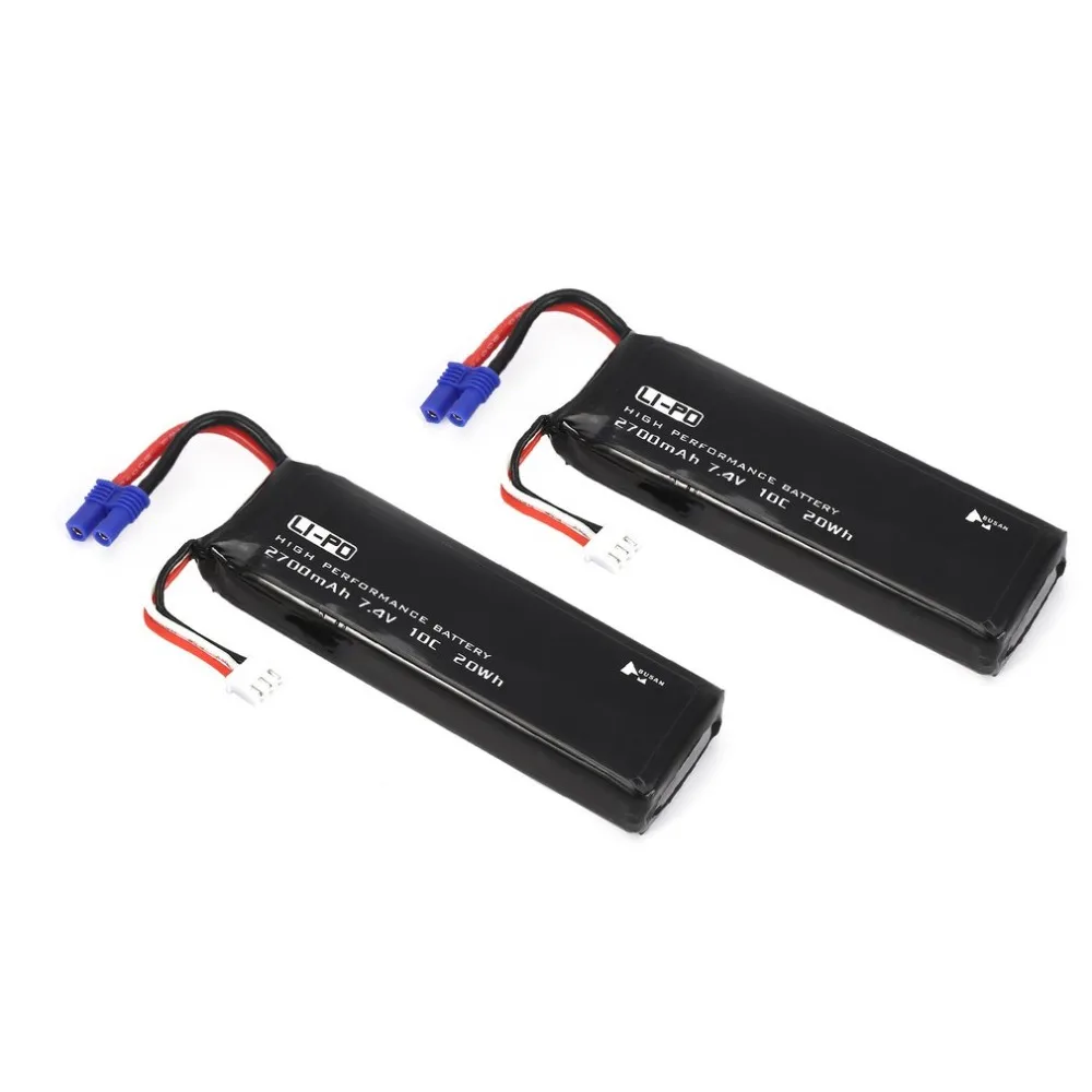 2pcs 7,4 V 2700 mAh 10C 20Wh Li-po батарея комплект запасные части аксессуар для Hubsan H501S H501M H501A H501C RC Квадрокоптер Дрон