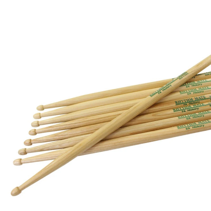 Барабанные палочки 5A & 7A жесткие деревянные барабанные Hickory студенческие